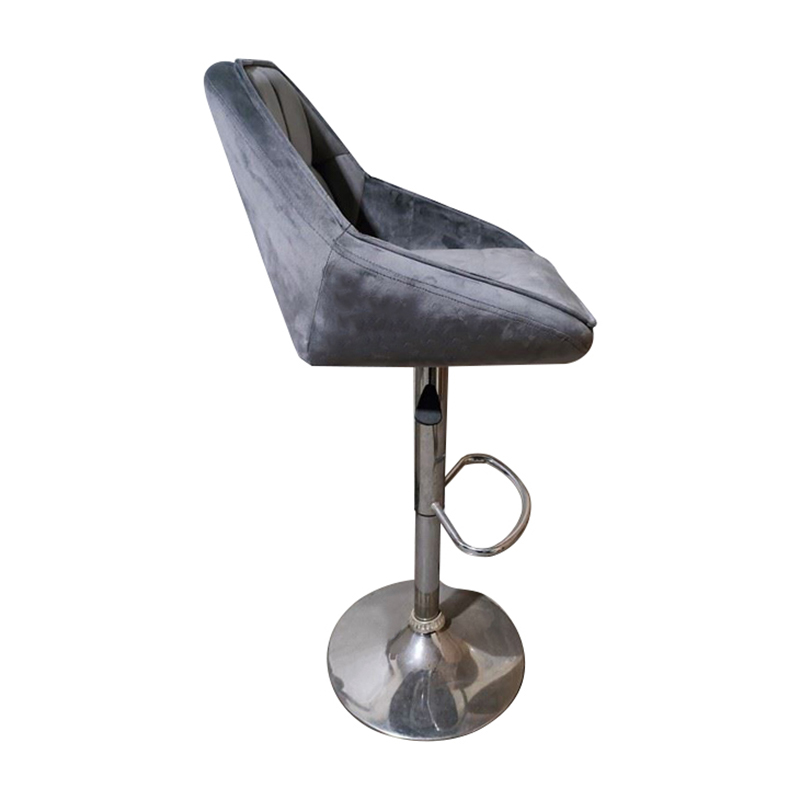 Plush Velvet Bar Stool Adjustable Revolving Bar