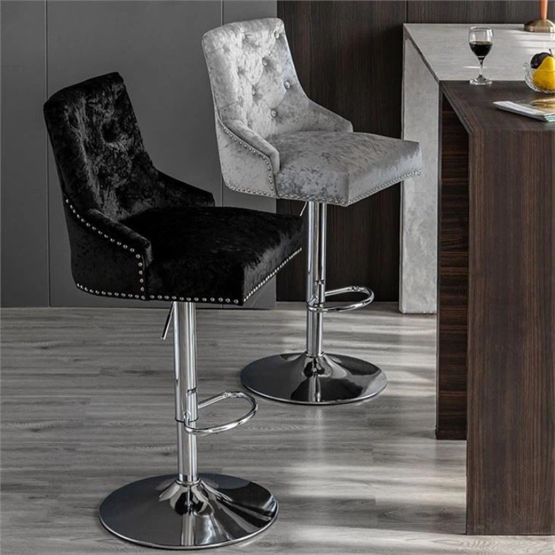 Three-Dimensional Backrest Portable Fabric Bar Stools