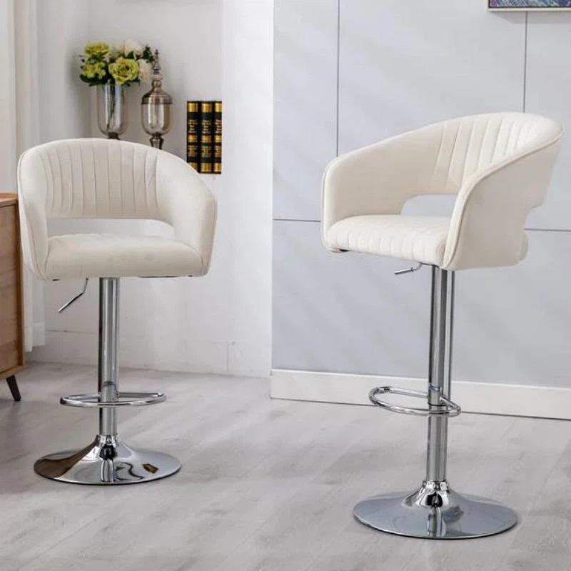 Wearable Soft Upholstered Bar Stools With Backs