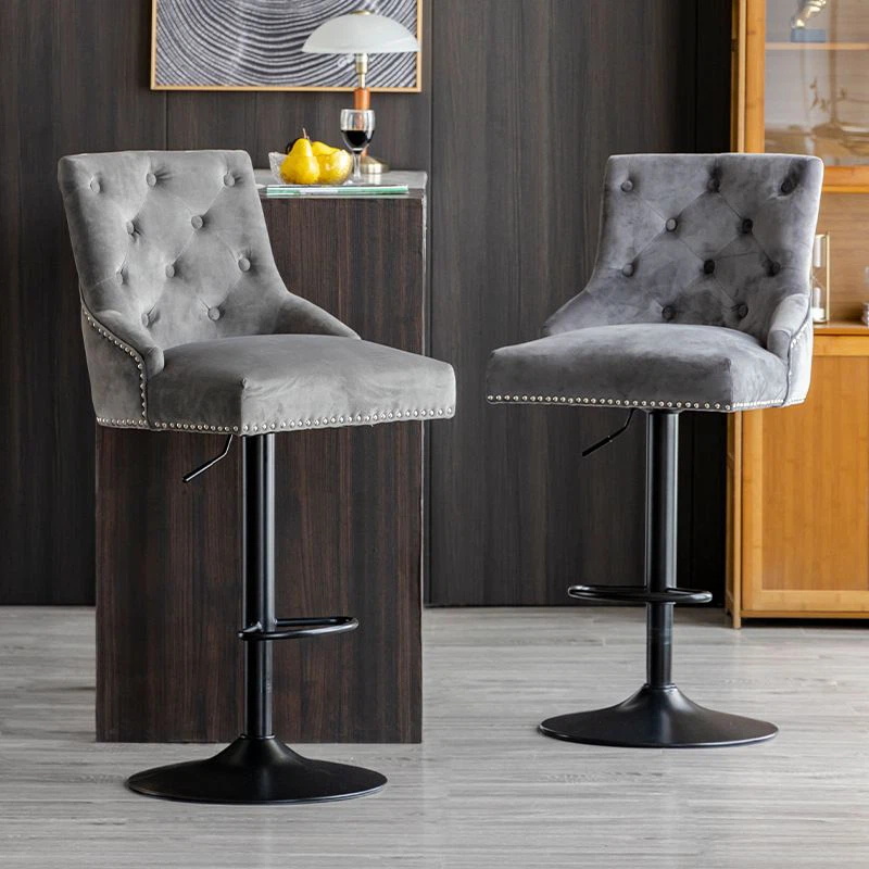 Three-Dimensional Backrest Portable Fabric Bar Stools