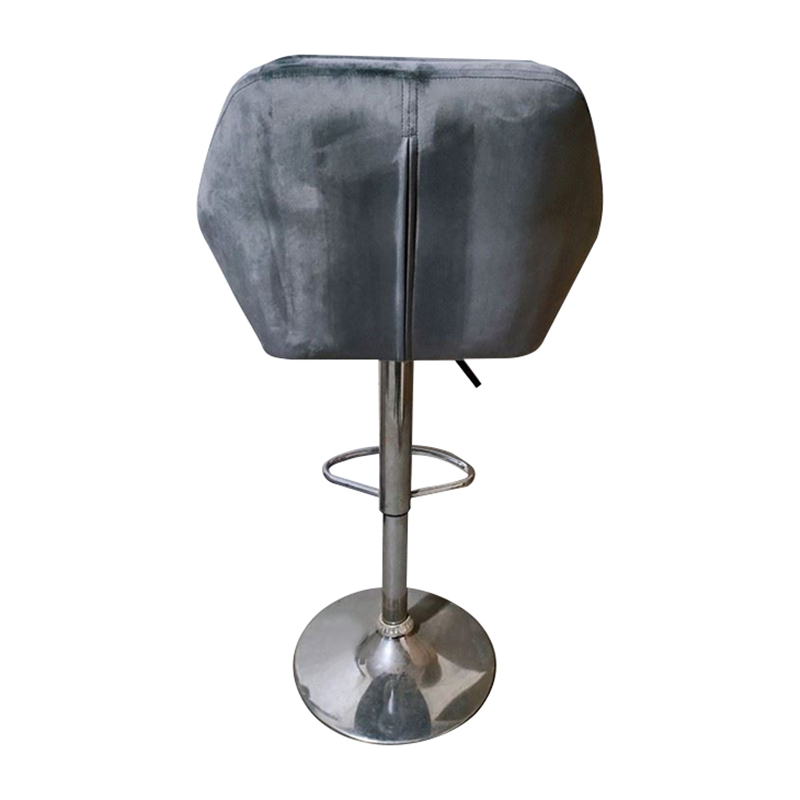 Plush Velvet Bar Stool Adjustable Revolving Bar