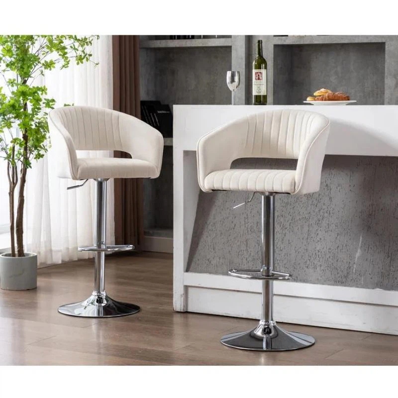 Wearable Soft Upholstered Bar Stools With Backs