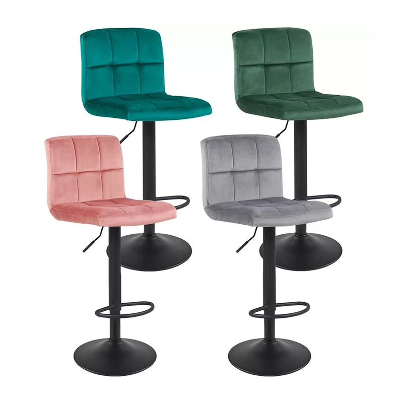 360° Smooth Swivels Modern Upholstered Swivel Bar Stool