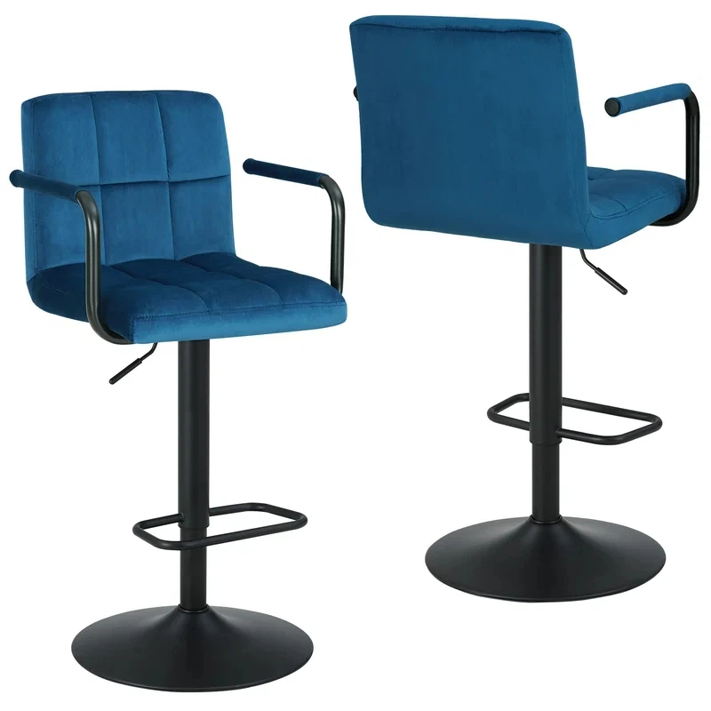 Adjustable 360-degree swivel Bar Stools With Arms