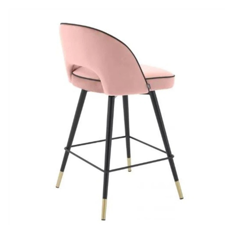 Pink Comfortable Bar Stool Set Of 2 For For Bars, Cafes