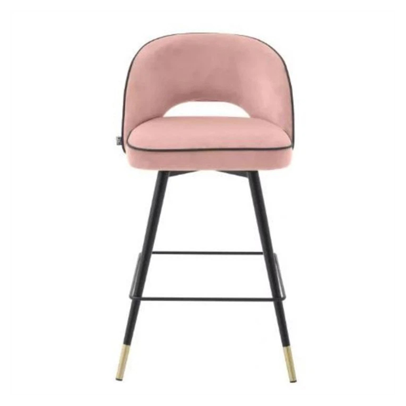 Pink Comfortable Bar Stool Set Of 2 For For Bars, Cafes