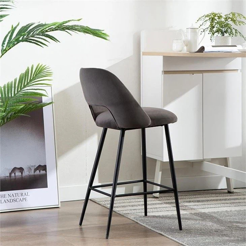 Breathable Bar Stool Modern Kitchen With High Backrest