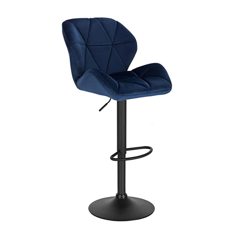 Adjustable Velvet Bar Stool For Office Lounge