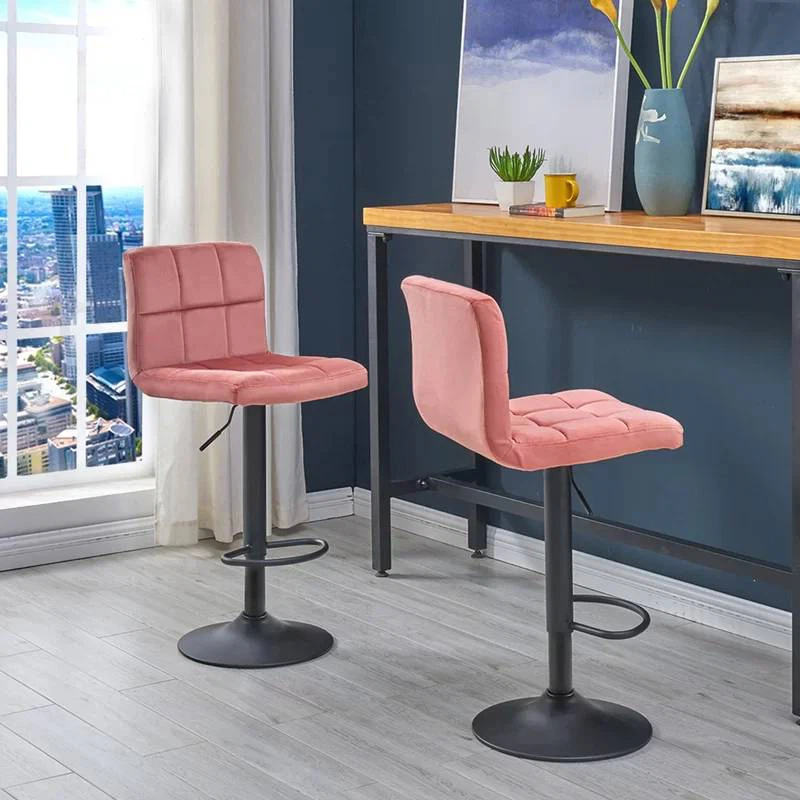 360° Smooth Swivels Modern Upholstered Swivel Bar Stool