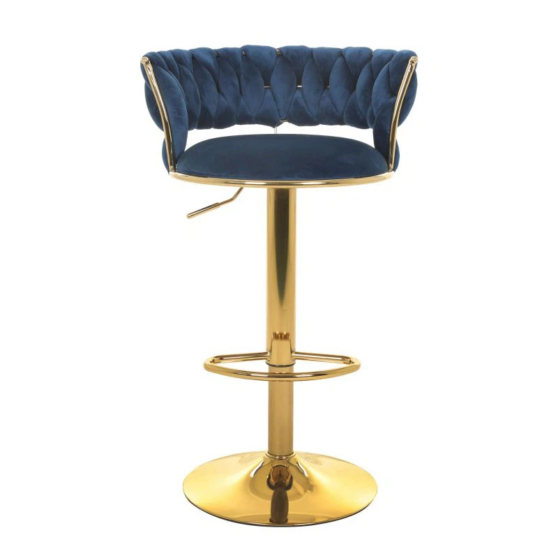 Blue Swivel Modern Counter Bar Stool For Kitchen/Dining