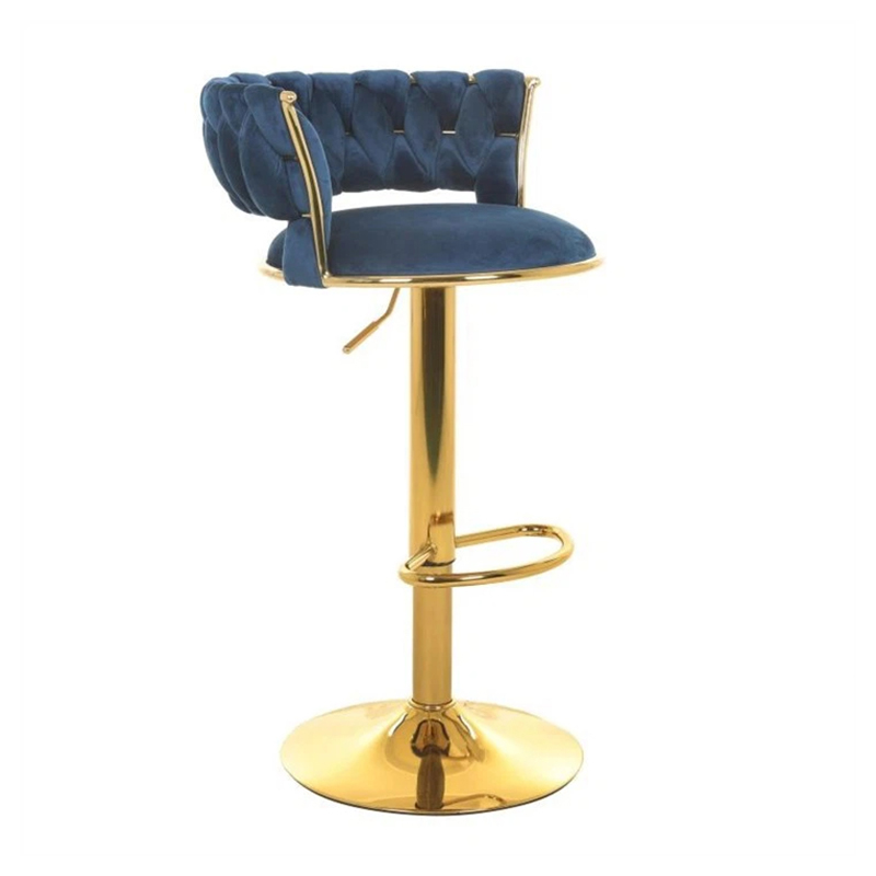 Blue Swivel Modern Counter Bar Stool For Kitchen/Dining