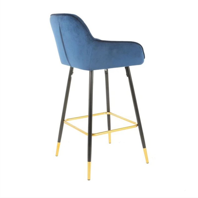 Comfortable Upholstered Bar Stool With Back For Study