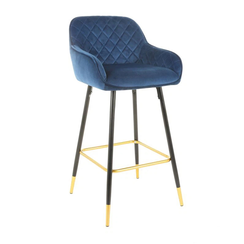 Comfortable Upholstered Bar Stool With Back For Study