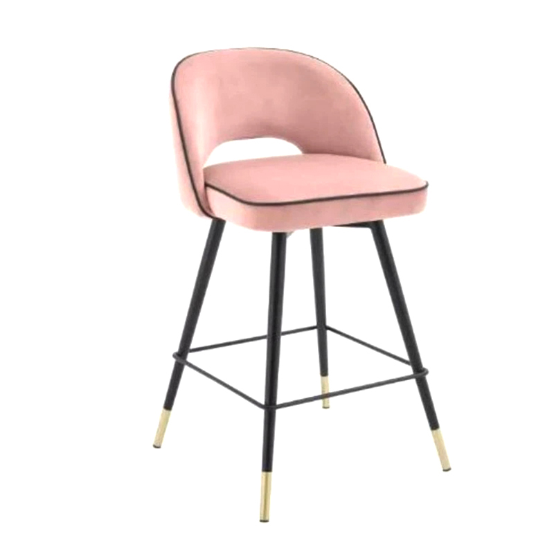 Pink Comfortable Bar Stool Set Of 2 For For Bars, Cafes