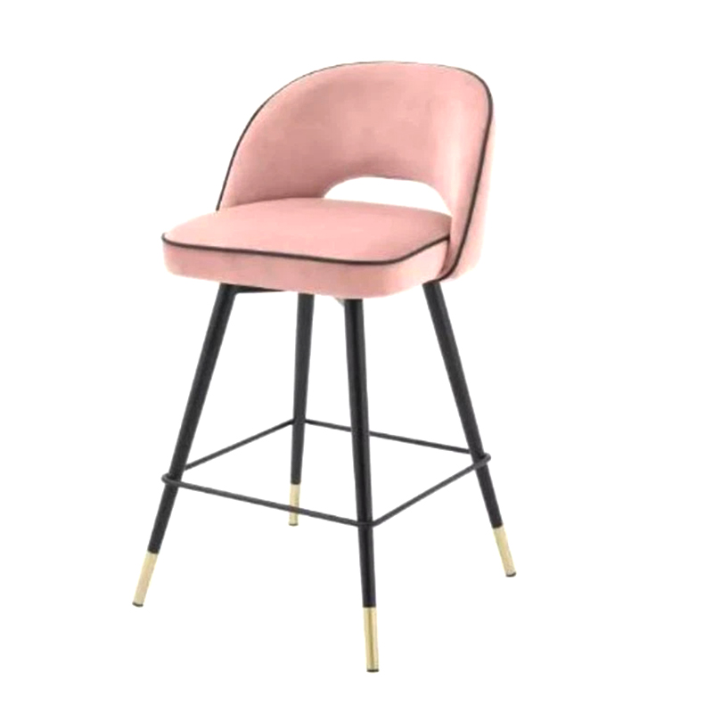 Pink Comfortable Bar Stool Set Of 2 For For Bars, Cafes