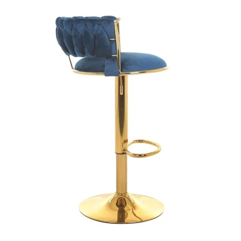 Blue Swivel Modern Counter Bar Stool For Kitchen/Dining