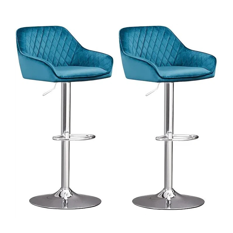 Stable Upholstered Bar Stool With Backs And Arms