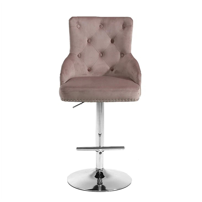 Breathable Comfortable Luxury Upholstered Bar Stool