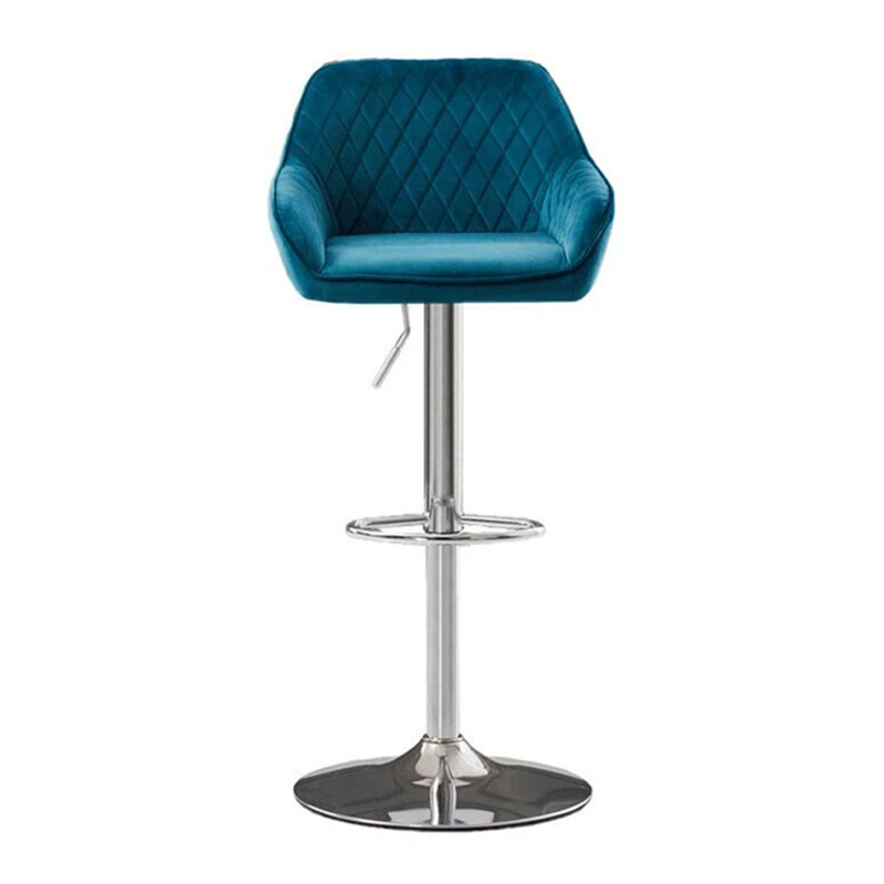 Adjustable Height 360°Swivel Tufted Swivel Bar Stools