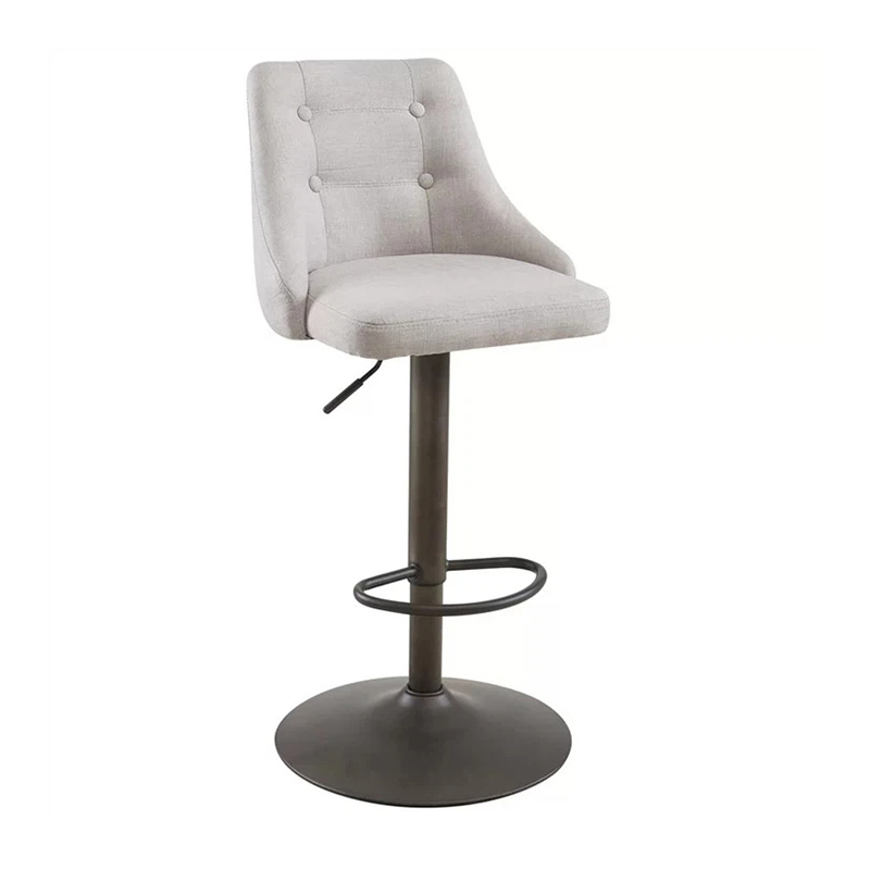 Lifting Adjustment Black Fabric Swivel Bar Stools