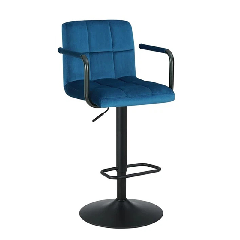 Modern Adjustable Luxury Velvet Bar Stools With Backrest