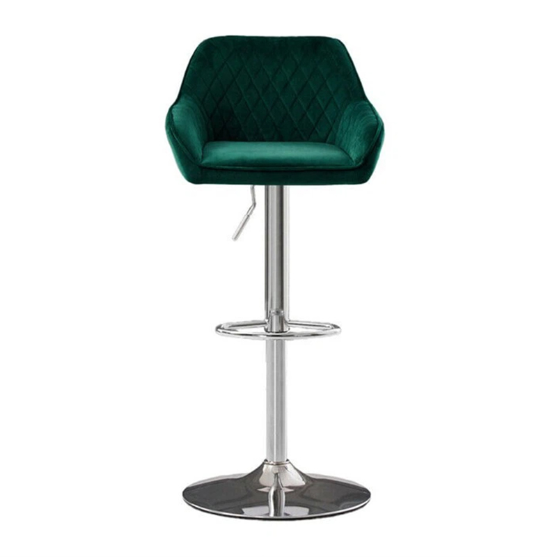 Adjustable Height 360°Swivel Tufted Swivel Bar Stools