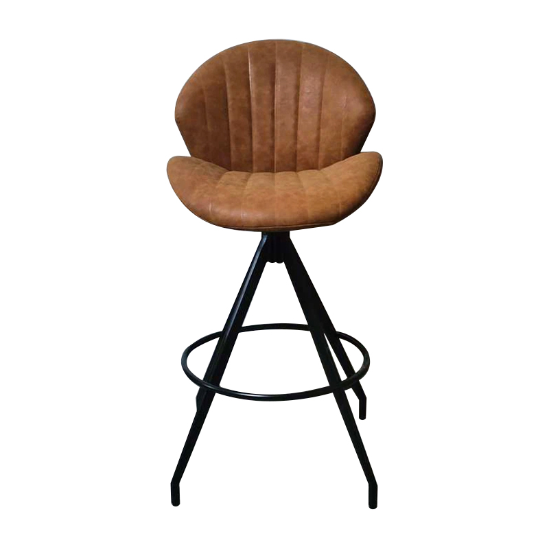 Synthetic Leather Metal Black Bar Stool Chair Living Room Chair