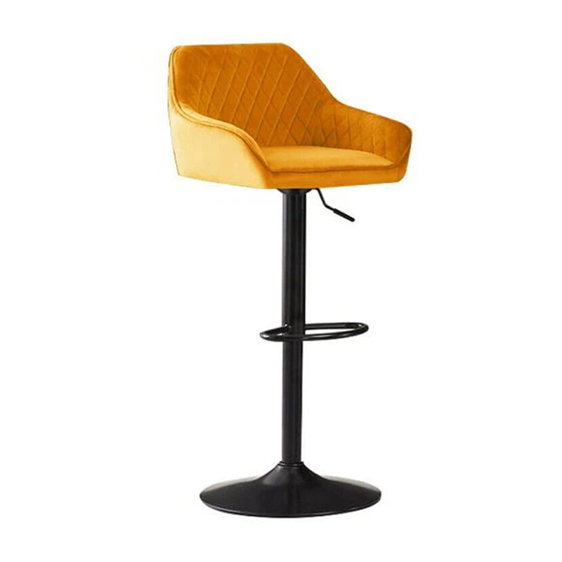 Adjust Airlift Lounge Fabric Bar Stool With A Pedal