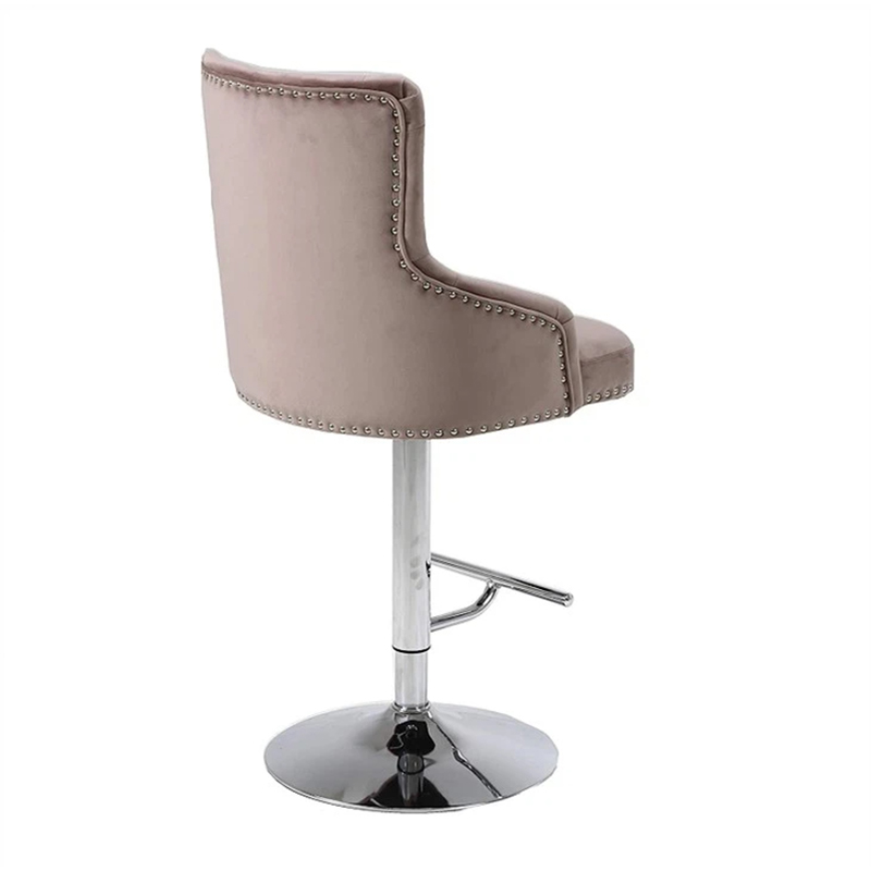 Breathable Comfortable Luxury Upholstered Bar Stool