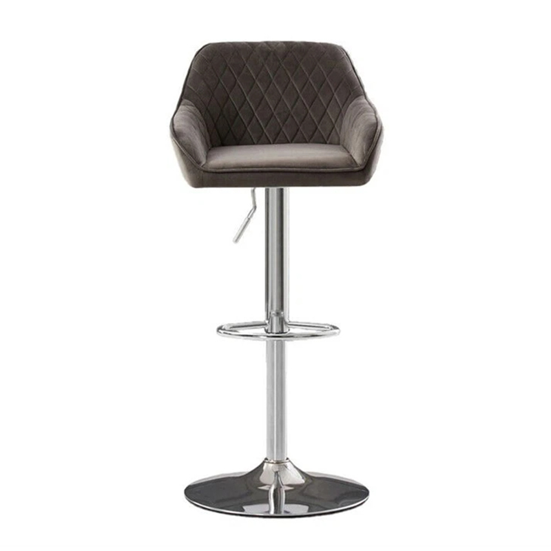 Adjustable Height 360°Swivel Tufted Swivel Bar Stools