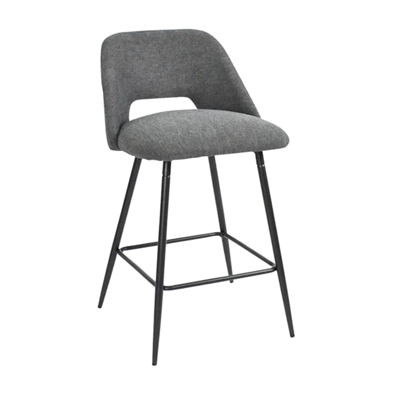 Stable Base Soft Velvet Bar Stool For Kitchen