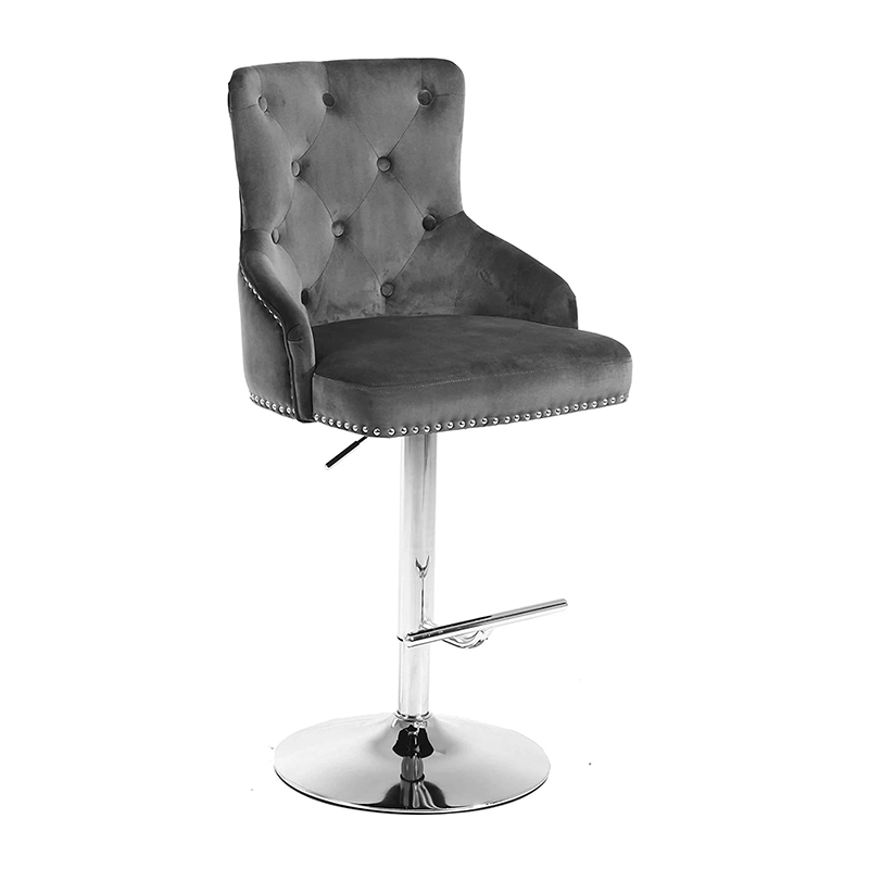 Breathable Comfortable Luxury Upholstered Bar Stool