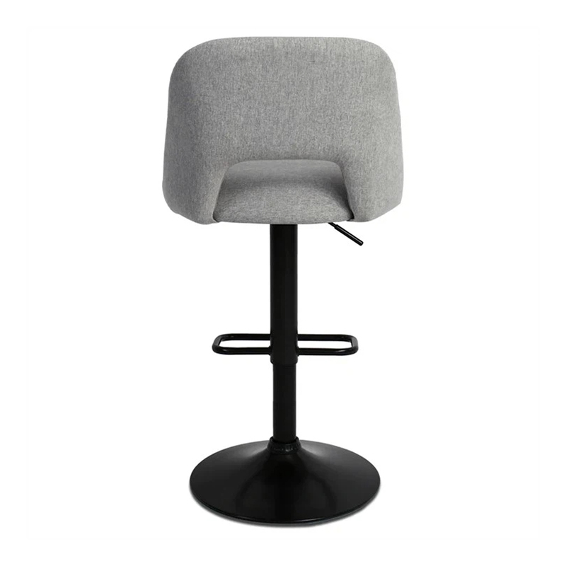 Grey Fashionable Contracted Velvet Swivel Bar Stool