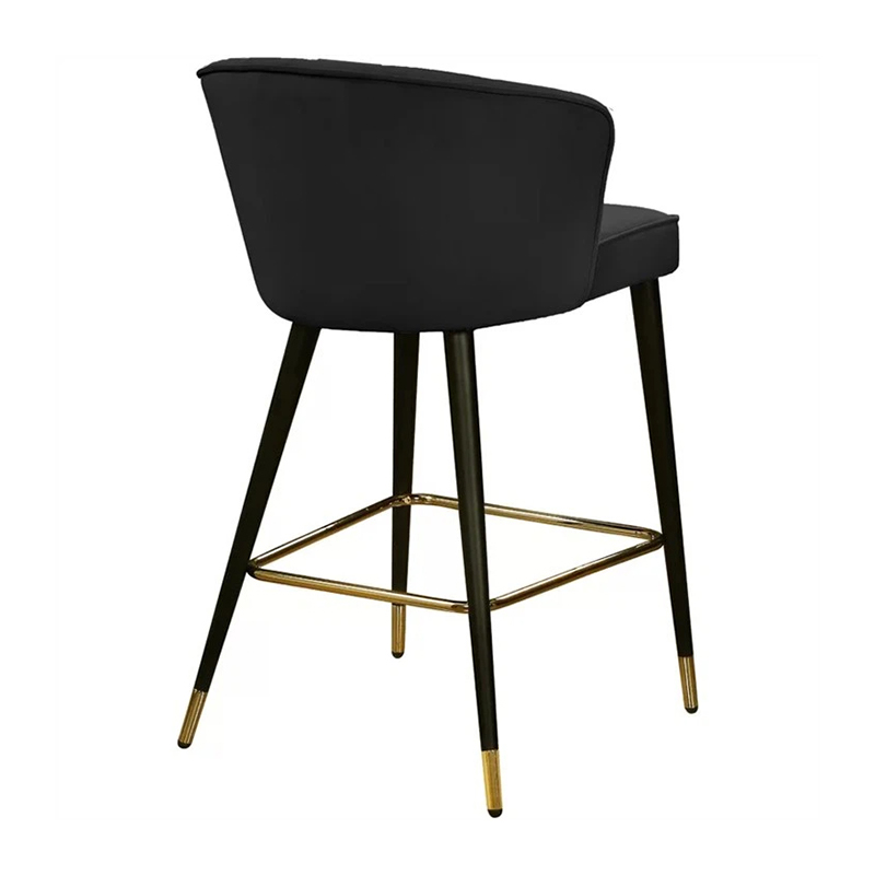 Black Velvet Counter Height Stools For KTV/Bar Counter