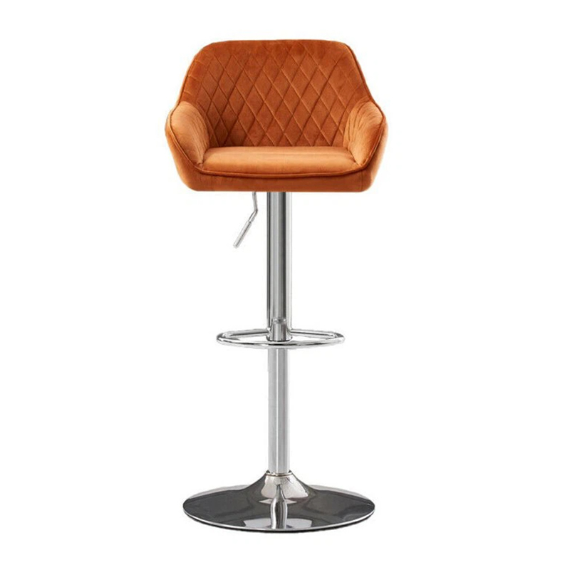 Adjustable Height 360°Swivel Tufted Swivel Bar Stools