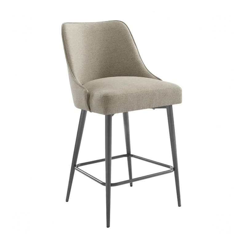 Fabric Bar Stools Counter Height Gray Dining Chair