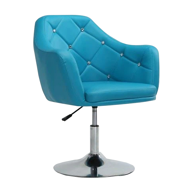 Velvet/PU Leather/Linen Swivel Bar Stool With Back