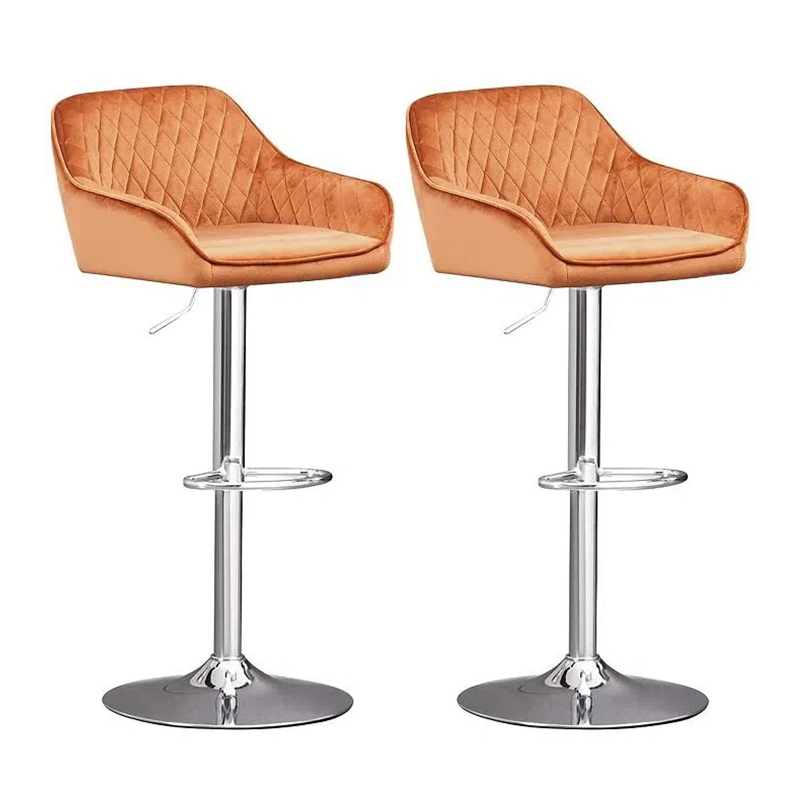 Stable Upholstered Bar Stool With Backs And Arms