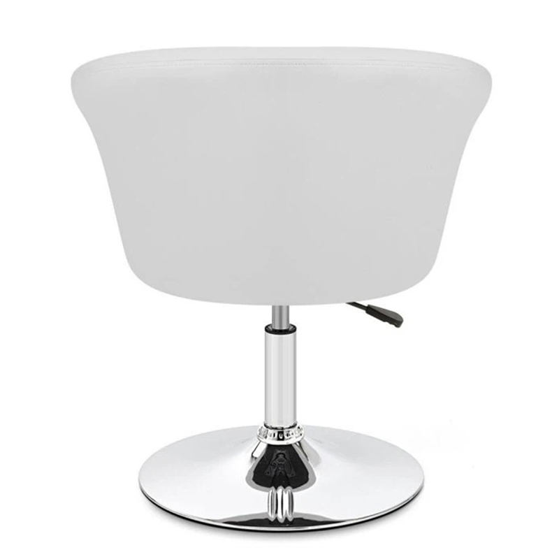 White Upholstered Bar Chairs With Hydraulic Lift