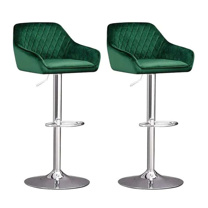 Stable Upholstered Bar Stool With Backs And Arms