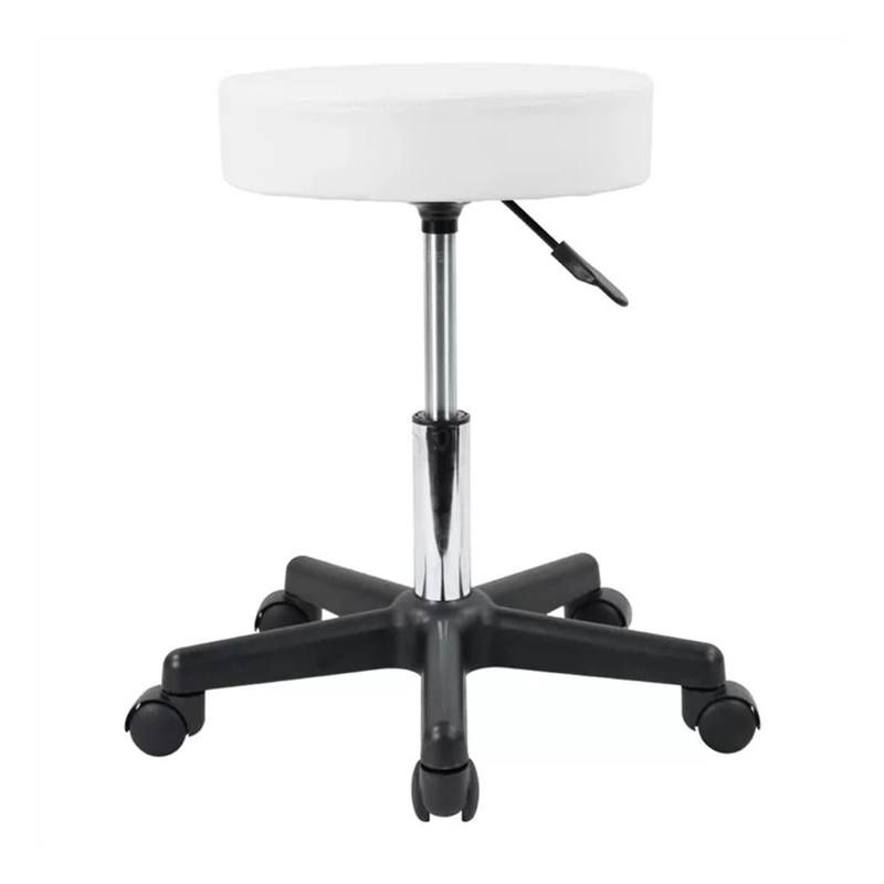 Adjustable Height Round Leather Bar Stool For Office