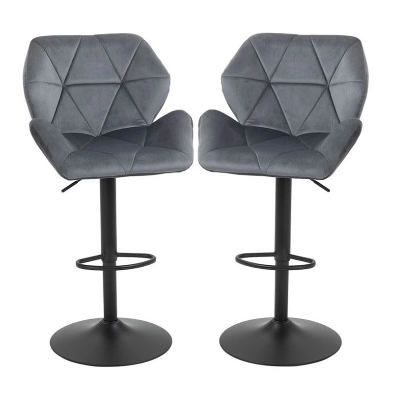 Adjustable Set of 2 Faux Leather Cover Bar Counter Chairs