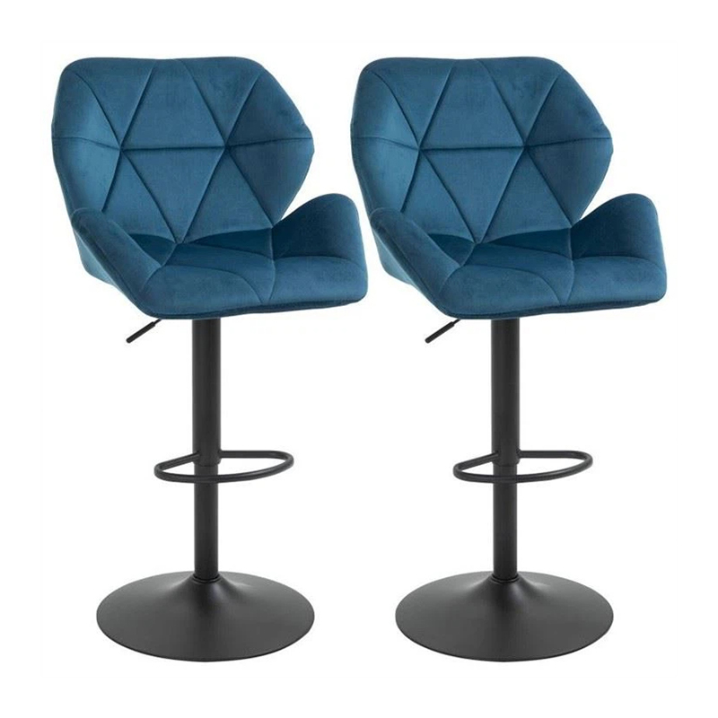 Adjustable Set of 2 Faux Leather Cover Bar Counter Chairs