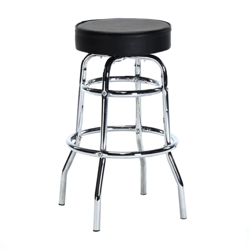 Ring Black No Back Metal Barstool Stage Chair Without Backrest