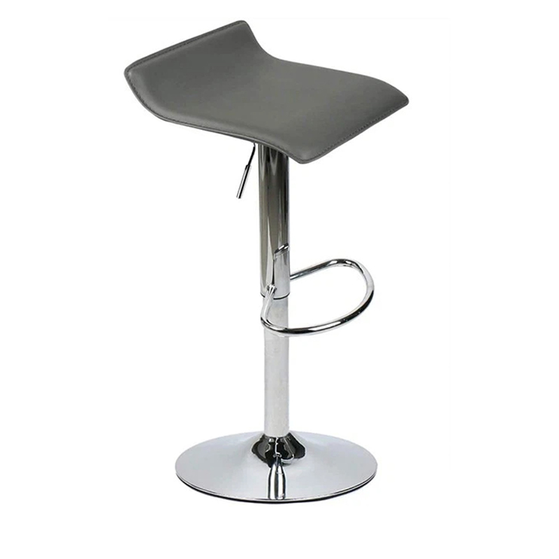 Adjustable Upholstered Swivel Counter Bar Stool No Back