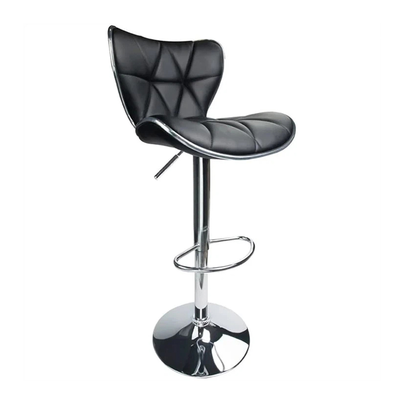 2-piece Adjustable Swivel Leather Bar Height Stool