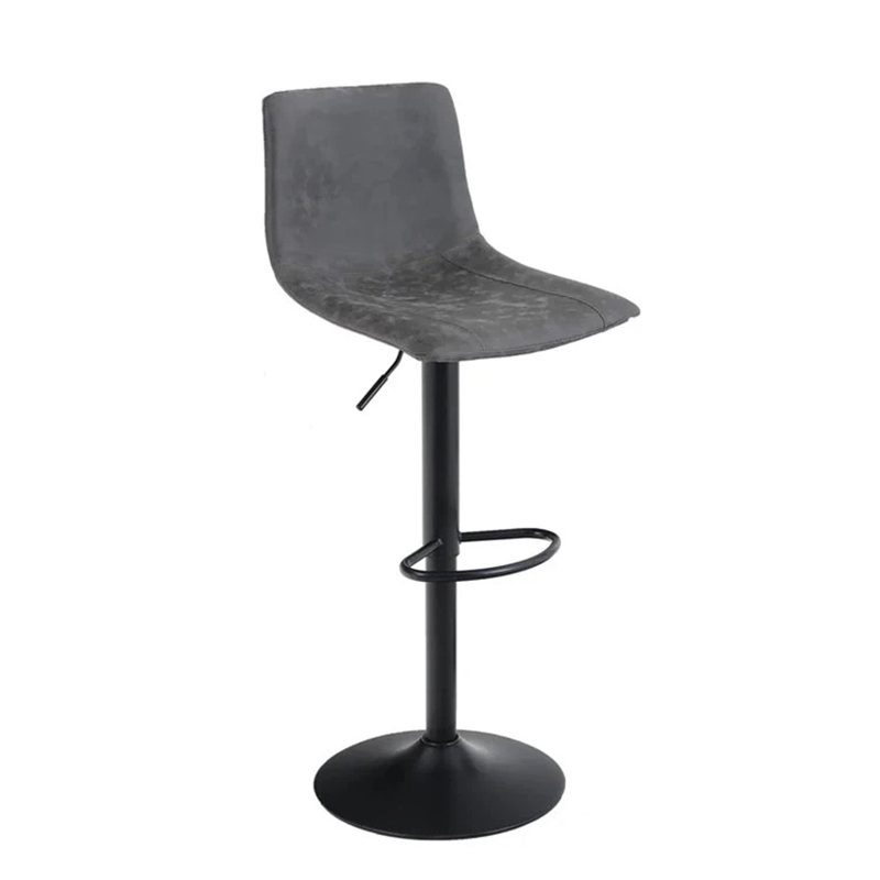 Upholstered Seat Cushion Luxury Leather Swivel Bar Stool