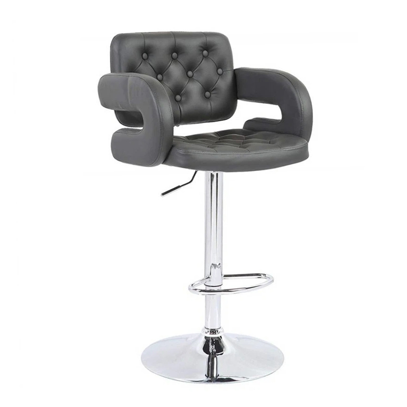 Resistance Durable Black Seat Cushion Commercial Bar Stool