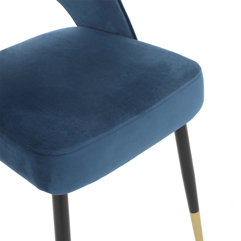 Room Furniture Nordic Velvet Dining Chairs With Metal Legs