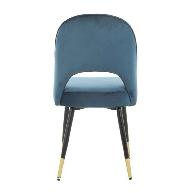 Room Furniture Nordic Velvet Dining Chairs With Metal Legs